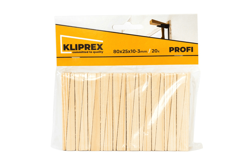 Dřevěné klínky SM 20ks/80x25x10-3 Ven s.r.o.