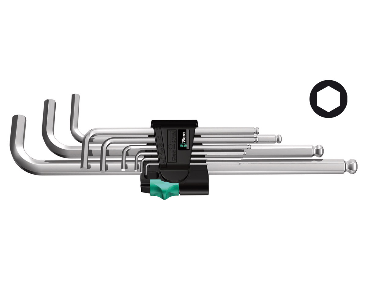 Sada 9-ti ks chromovaných inbus klíčů WERA STC